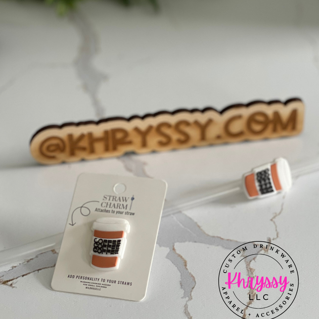 Coffee Coffee Coffee Straw Charm