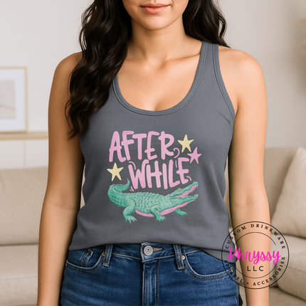 After While Crocodile Retro Pastel Tank Top | Summer Gift