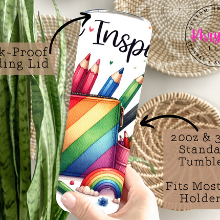 Teacher's Palette 20oz Tumbler with Straw