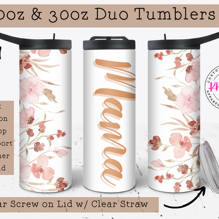 Mama Spring Custom 20oz Tumbler with Straw