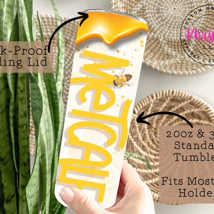 Honeybee Custom 20oz Tumbler with Straw