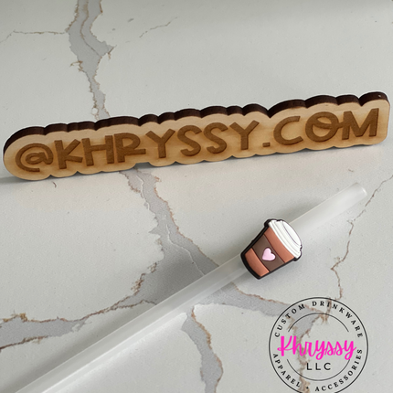 I Love Coffee Straw Charm
