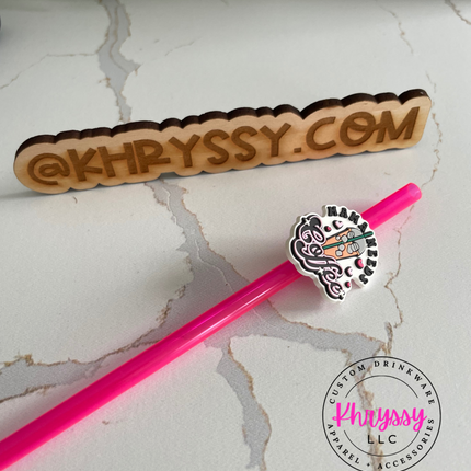 Mama Needs Iced Coffee Straw Charm