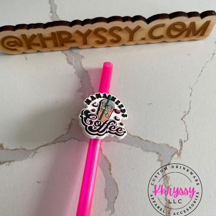 Mama Needs Iced Coffee Straw Charm