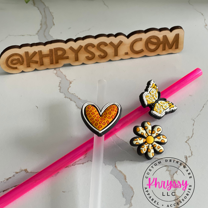 Animal Print Straw Charm