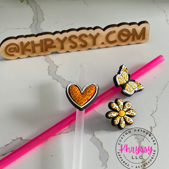 Animal Print Straw Charm
