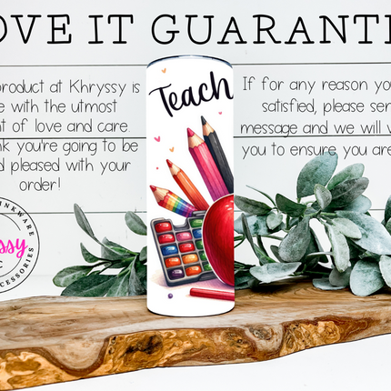 Teacher's Palette 20oz Tumbler with Straw