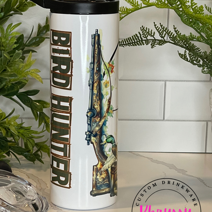 READY TO SHIP: Feathered Pursuit 20oz Tumbler with Clear and Black Sports Lid