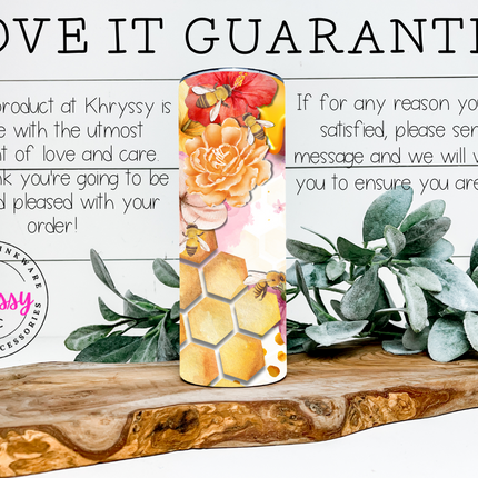 Honeybee Custom 20oz Tumbler with Straw