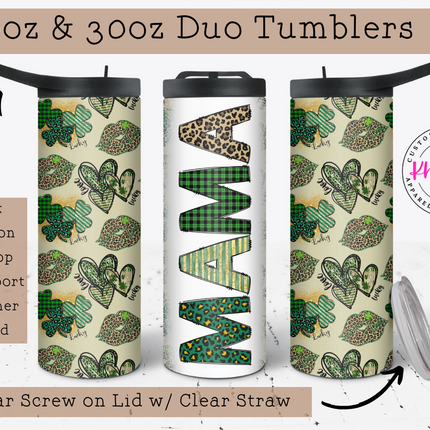 Mama's Lucky Charm 20oz Tumbler with Straw