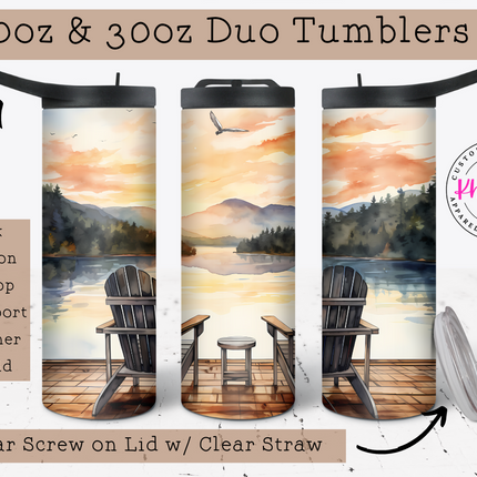 Lake Life 20oz Tumbler with Straw