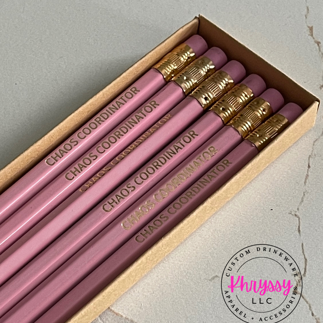 Set of 6 Chaos Coordinator Hex Pencils | Sharpened