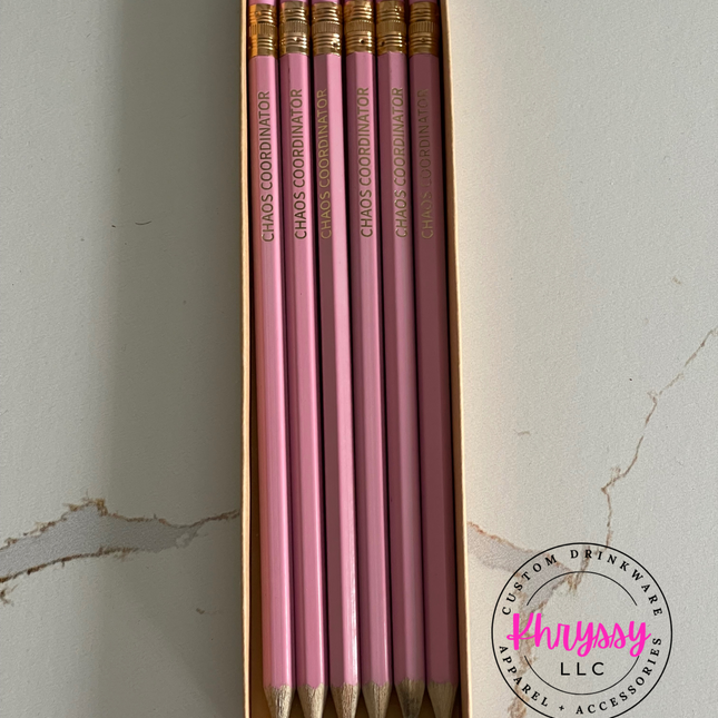 Set of 6 Chaos Coordinator Hex Pencils | Sharpened