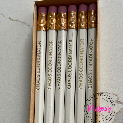 Set of 6 Chaos Coordinator Hex Pencils | Sharpened