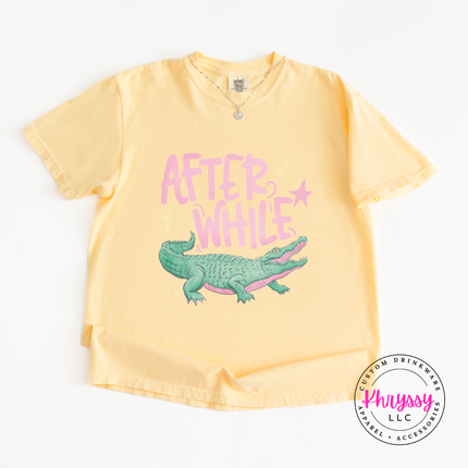 After While Crocodile Retro Pastel Funny Women's Tee