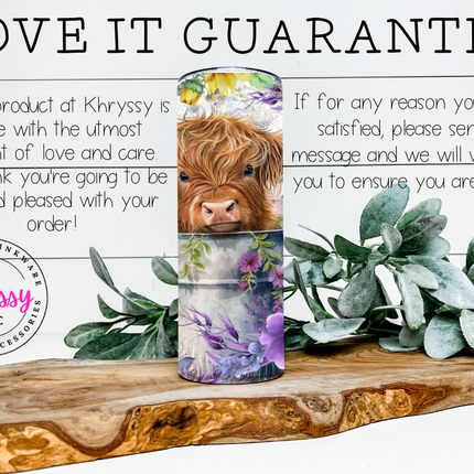 20oz Baby Highland Cow Tumbler with Straw