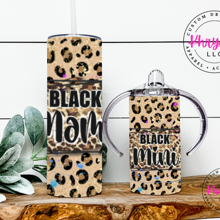 Black Mama and Mini Custom 12oz/20oz Tumbler Set