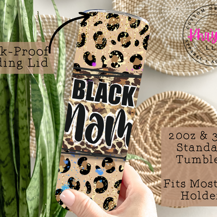 Black Mama and Mini Custom 12oz/20oz Tumbler Set