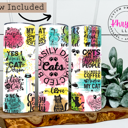 Easily Distracted By Cats 20oz Tumbler