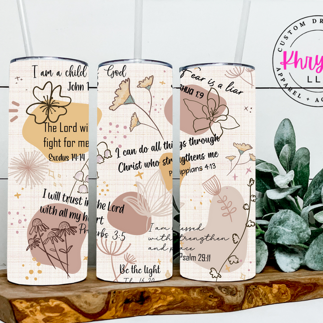 Divine Declarations 20oz Tumbler with Straw