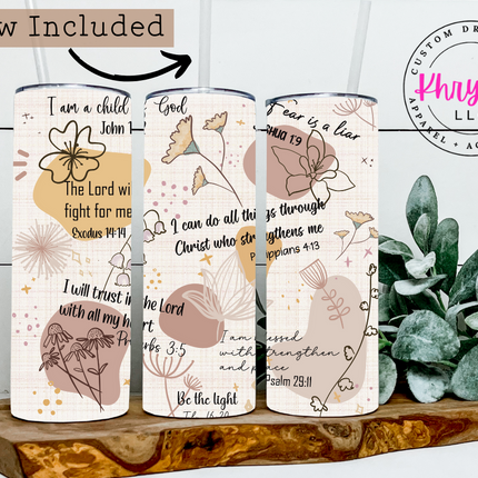 Divine Declarations 20oz Tumbler with Straw