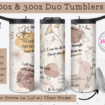 Divine Declarations 20oz Tumbler with Straw