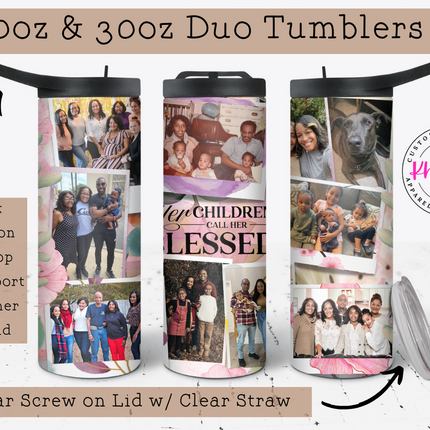 Her Children Call Her Blessed Custom 20oz Tumbler with Straw