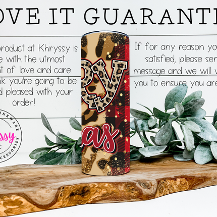 Wildly Festive Merry Christmas 20oz Tumbler with Straw