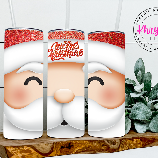 Santa Clause 20oz Tumbler with Straw