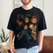 Unisex Halloween T-shirt featuring classic horror movie icons