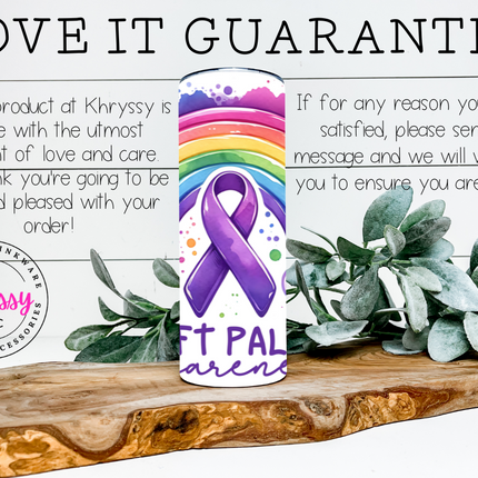 Vibrant Rainbow Cleft Palate Awareness 20oz Tumbler with Straw