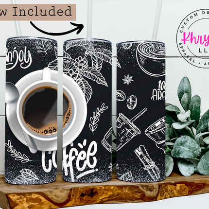 Coffee House 20oz Tumbler with Straw