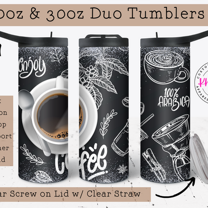 Coffee House 20oz Tumbler with Straw