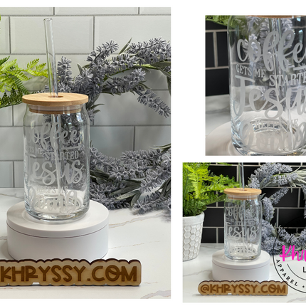 OOPS 16oz Coffee & Jesus Libby Glass