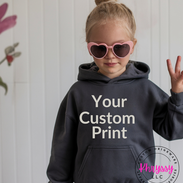 Child Gildan Hoodie Custom Canvas Print- Express Your Unique Style