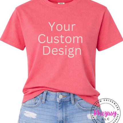 Watermelon Comfort Colors tee with your custom photo, logo or saying