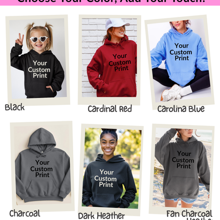 Child Gildan Hoodie Custom Canvas Print- Express Your Unique Style