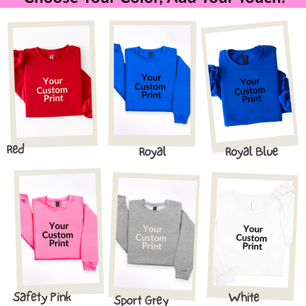 Child Gildan Crewneck Custom Canvas Print- Express Your Unique Style