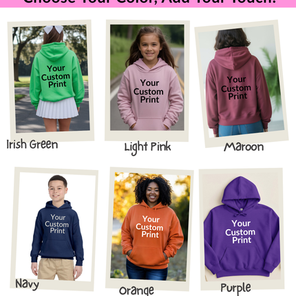 Child Gildan Hoodie Custom Canvas Print- Express Your Unique Style