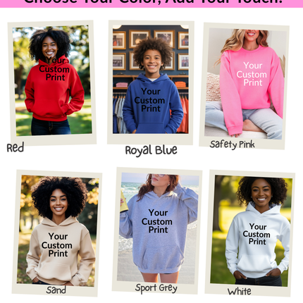 Child Gildan Hoodie Custom Canvas Print- Express Your Unique Style