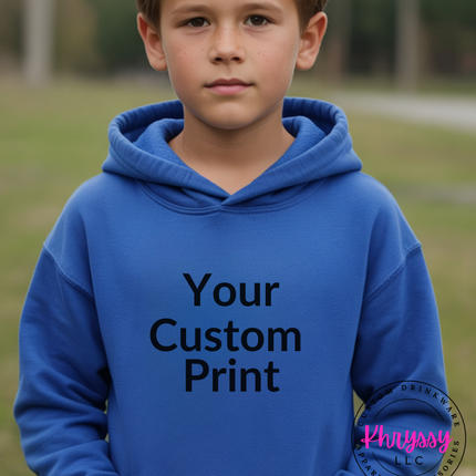 Child Gildan Hoodie Custom Canvas Print- Express Your Unique Style