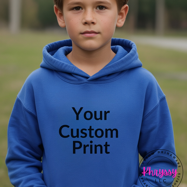 Child Gildan Hoodie Custom Canvas Print- Express Your Unique Style