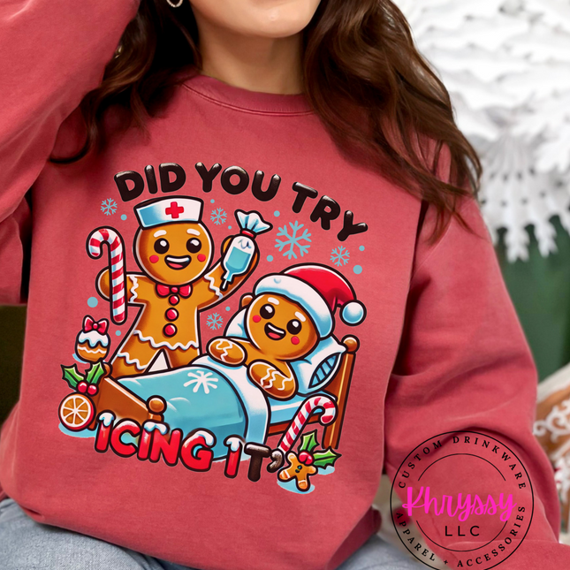 Gingerbread Icing Unisex Shirt | Festive Holiday Unisex Shirt | Cute Christmas Apparel | Cozy Winter Sweater