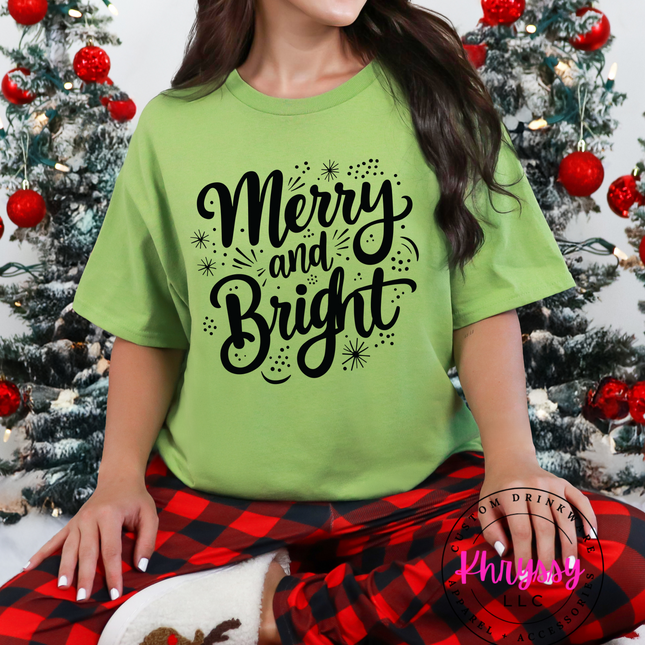 Bright Holiday Tee | Festive Christmas Unisex Shirt | Cozy Casual Apparel | Cheerful Winter Wear