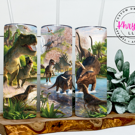 Dino Rampage 20oz Tumbler with Straw