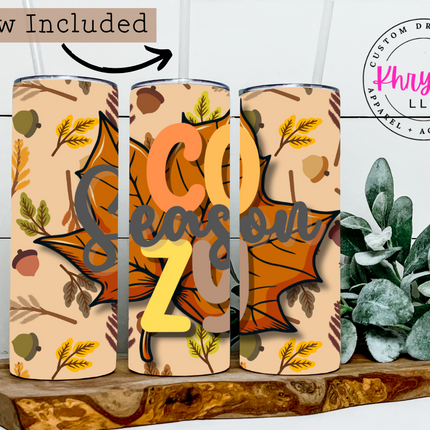 Autumn Delights: Cozy Season 20oz Tumbler with Straw