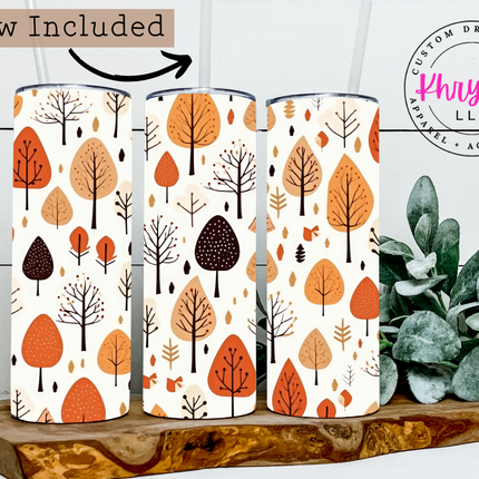Autumn Splendor Fall Leaf 20oz Tumbler with Straw