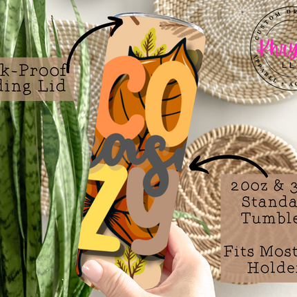Autumn Delights: Cozy Season 20oz Tumbler with Straw