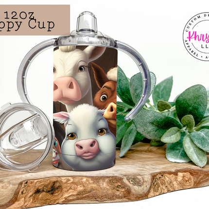Barnyard Bonanza Farm Animals 20oz Tumbler with Straw