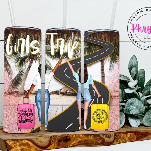 Girls Trip 20oz Custom Tumbler with Straw